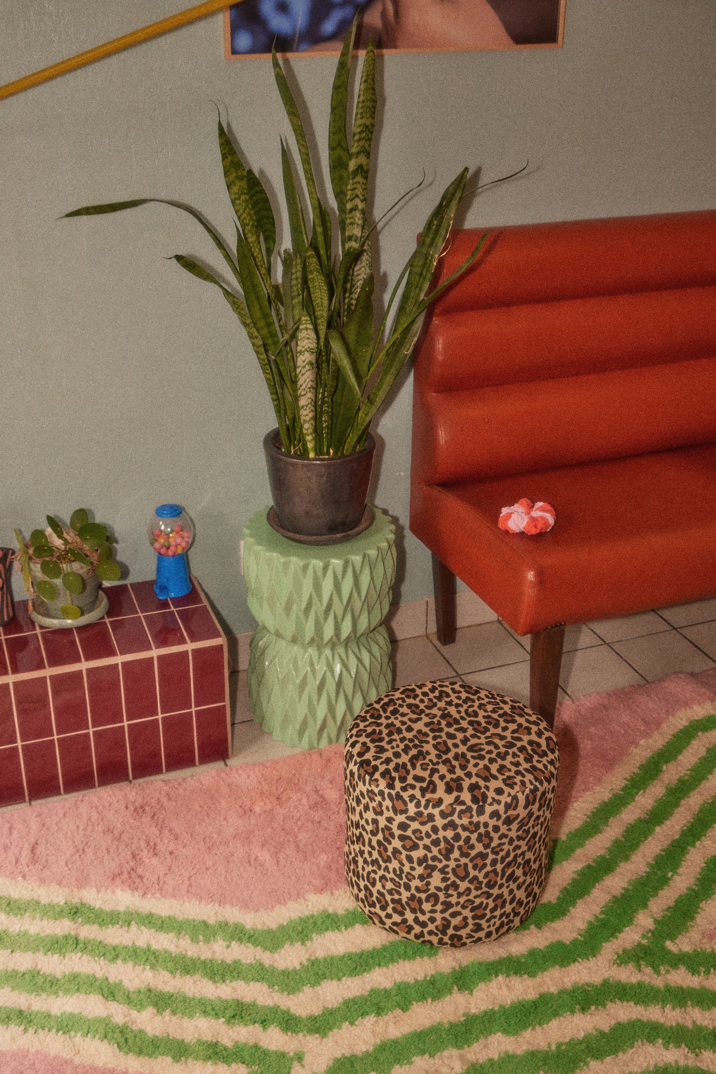 Pouf TIKI petit modèle/petit motif